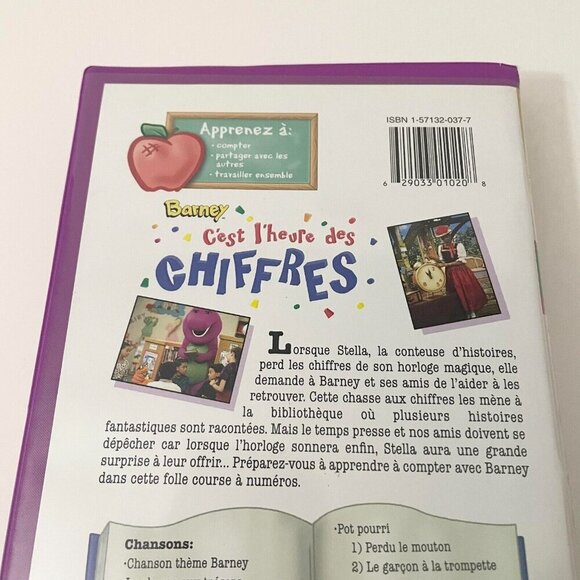 1997 Barney C’est L’heure Des Chiffres VHS FRENCH Clamshell - Picture 5 of 16